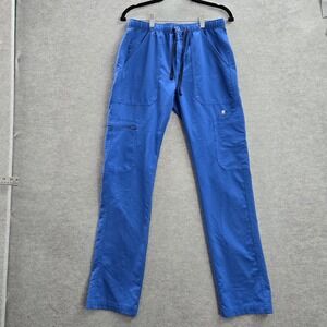 FIGS Men Scrub Bottom XS Blue Cairo‎ Cargo Pants Straight Drawstring 31" Inseam